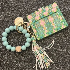 Green and Pink Key Card Holder